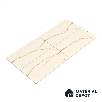 Endless Floor & Wall Tile TL 02946 Pastel Cream 1600 x 800 mm Glossy Finish Vitrified Tile - 9 mm | Suitable For Living Room, Bedroom (Sample)