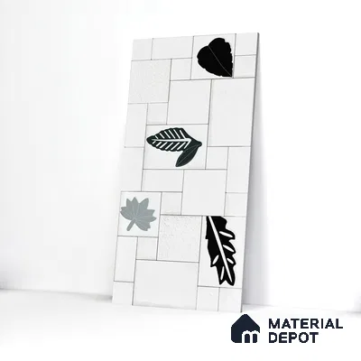 Elevation Wall Tile TL 00070 A Pearl White 2 ft x 1 ft Punch Matte Finish Vitrified Tile - 9 mm | Suitable For Feature Wall, Boundary Wall, Balcony, Outdoor | Please Expect a Slight Variation of Pattern