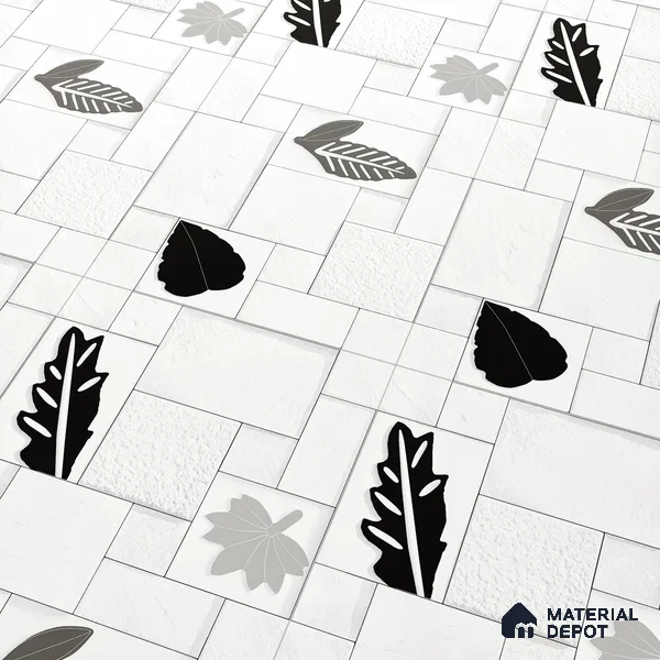 Elevation Wall Tile TL 00070 A Pearl White 2 ft x 1 ft Punch Matte Finish Vitrified Tile - 9 mm | Suitable For Feature Wall, Boundary Wall, Balcony, Outdoor | Please Expect a Slight Variation of Pattern