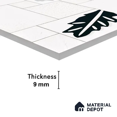 Elevation Wall Tile TL 00070 A Pearl White 2 ft x 1 ft Punch Matte Finish Vitrified Tile - 9 mm | Suitable For Feature Wall, Boundary Wall, Balcony, Outdoor | Please Expect a Slight Variation of Pattern