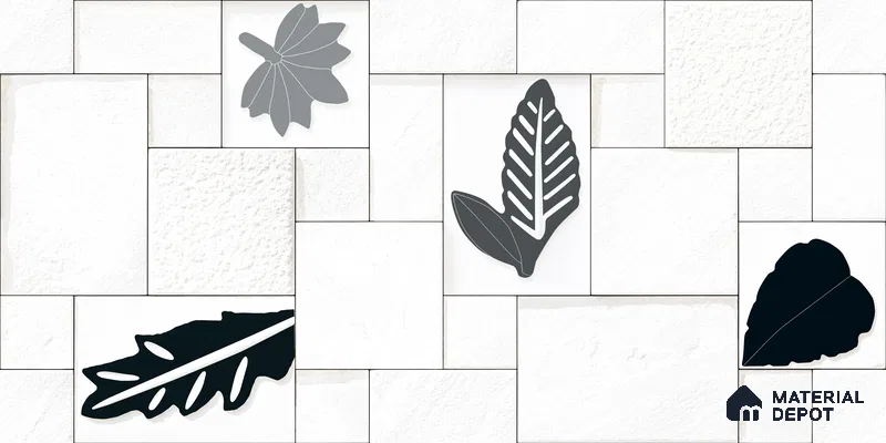 Elevation Wall Tile TL 00070 A Pearl White 2 ft x 1 ft Punch Matte Finish Vitrified Tile - 9 mm | Suitable For Feature Wall, Boundary Wall, Balcony, Outdoor | Please Expect a Slight Variation of Pattern