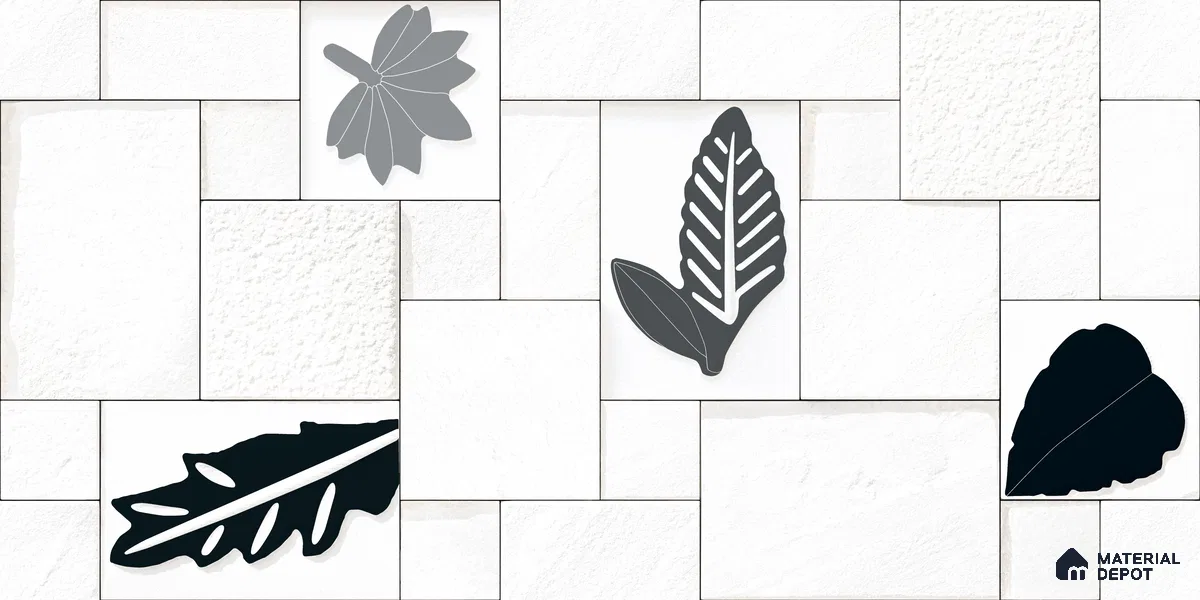 Elevation Wall Tile TL 00070 A Pearl White 2 ft x 1 ft Punch Matte Finish Vitrified Tile - 9 mm | Suitable For Feature Wall, Boundary Wall, Balcony, Outdoor | Please Expect a Slight Variation of Pattern