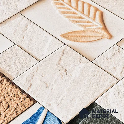 Elevation Wall Tile TL 00070 C Light Beige 2 ft x 1 ft Punch Matte Finish Vitrified Tile - 9 mm | Suitable For Feature Wall, Boundary Wall, Balcony, Outdoor | Please Expect a Slight Variation of Pattern (Sample)
