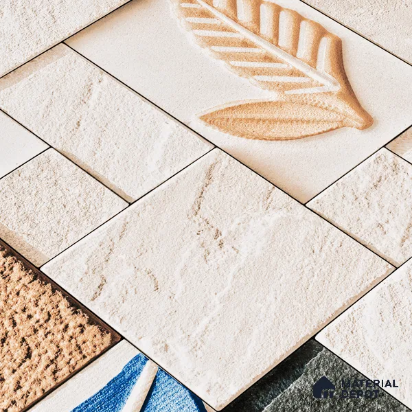 Elevation Wall Tile TL 00070 C Light Beige 2 ft x 1 ft Punch Matte Finish Vitrified Tile - 9 mm | Suitable For Feature Wall, Boundary Wall, Balcony, Outdoor | Please Expect a Slight Variation of Pattern (Sample)