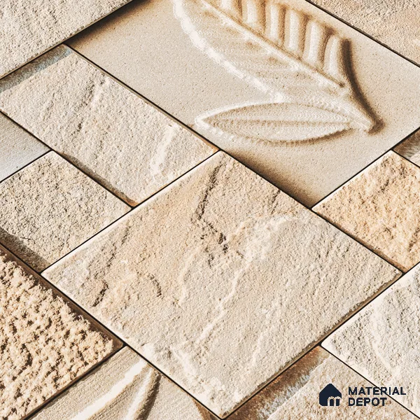Elevation Wall Tile TL 00070 D Dark Beige 2 ft x 1 ft Punch Matte Finish Vitrified Tile - 9 mm | Suitable For Feature Wall, Boundary Wall, Balcony, Outdoor | Please Expect a Slight Variation of Pattern (Sample)