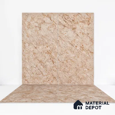 Carving Wall & Floor Tile Penny Brown | TL 01185 | 4 ft x 2 ft Size | Matte Finish Vitrified Tile - 9 mm Thick | Suitable For Living Room, Bedroom, Bathroom (Sample)