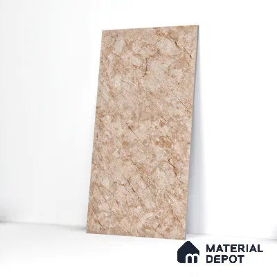 Carving Wall & Floor Tile Penny Brown | TL 01185 | 4 ft x 2 ft Size | Matte Finish Vitrified Tile - 9 mm Thick | Suitable For Living Room, Bedroom, Bathroom (Sample)