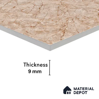 Carving Wall & Floor Tile Penny Brown | TL 01185 | 4 ft x 2 ft Size | Matte Finish Vitrified Tile - 9 mm Thick | Suitable For Living Room, Bedroom, Bathroom (Sample)