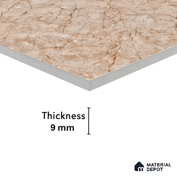 Carving Wall & Floor Tile Penny Brown | TL 01185 | 4 ft x 2 ft Size | Matte Finish Vitrified Tile - 9 mm Thick | Suitable For Living Room, Bedroom, Bathroom (Sample)