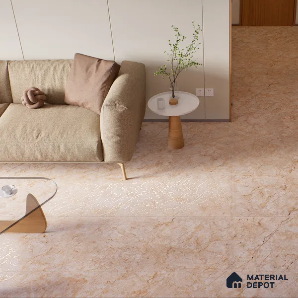 Carving Wall & Floor Tile Penny Brown | TL 01185 | 4 ft x 2 ft Size | Matte Finish Vitrified Tile - 9 mm Thick | Suitable For Living Room, Bedroom, Bathroom (Sample)