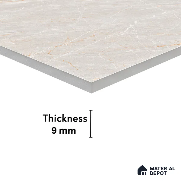 Endless Floor & Wall Vitrified Tile Peppery Grey 4 ft x 2 ft | TL 01089 Glossy Finish - 9 mm | Suitable for Living Room, Bedroom (Sample)