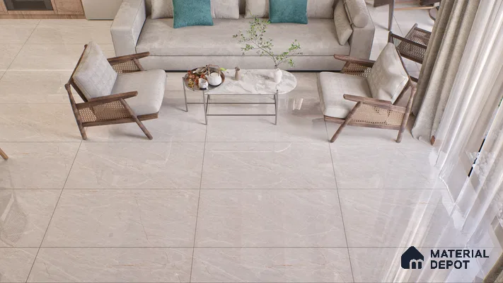Endless Floor & Wall Vitrified Tile Peppery Grey 4 ft x 2 ft | TL 01089 Glossy Finish - 9 mm | Suitable for Living Room, Bedroom (Sample)