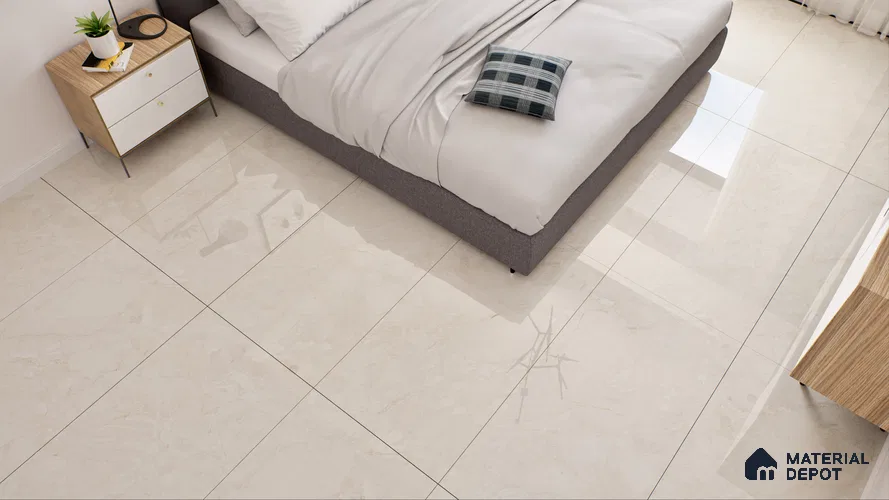 Endless Floor & Wall Vitrified Tile Cream 4 ft x 2 ft | TL 01078 Glossy Finish - 9 mm | Suitable for Living Room, Bedroom