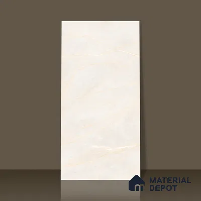 Carving Wall & Floor Tile Bever Light | TL 01069 | 4 ft x 2 ft Size | Matte Finish Vitrified Tile - 9 mm Thick | Perfect For Living Room, Bedroom, Bathroom (Sample)
