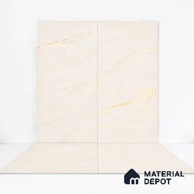 Carving Wall & Floor Tile Bever Light | TL 01069 | 4 ft x 2 ft Size | Matte Finish Vitrified Tile - 9 mm Thick | Perfect For Living Room, Bedroom, Bathroom (Sample)