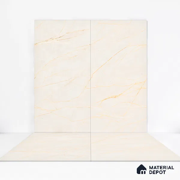Carving Wall & Floor Tile Bever Light | TL 01069 | 4 ft x 2 ft Size | Matte Finish Vitrified Tile - 9 mm Thick | Perfect For Living Room, Bedroom, Bathroom (Sample)