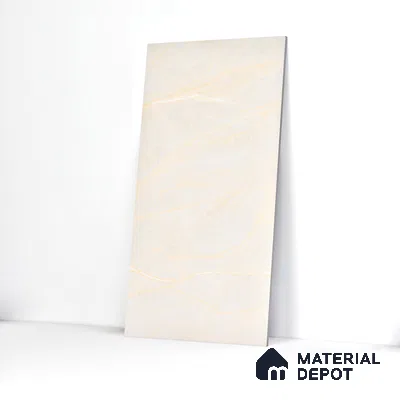 Carving Wall & Floor Tile Bever Light | TL 01069 | 4 ft x 2 ft Size | Matte Finish Vitrified Tile - 9 mm Thick | Perfect For Living Room, Bedroom, Bathroom (Sample)