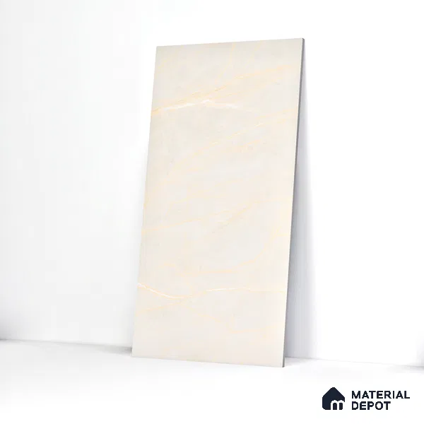 Carving Wall & Floor Tile Bever Light | TL 01069 | 4 ft x 2 ft Size | Matte Finish Vitrified Tile - 9 mm Thick | Perfect For Living Room, Bedroom, Bathroom (Sample)