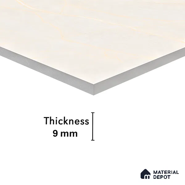 Carving Wall & Floor Tile Bever Light | TL 01069 | 4 ft x 2 ft Size | Matte Finish Vitrified Tile - 9 mm Thick | Perfect For Living Room, Bedroom, Bathroom (Sample)