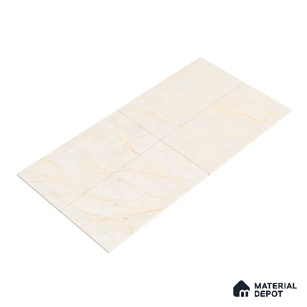 Carving Wall & Floor Tile Bever Light | TL 01069 | 4 ft x 2 ft Size | Matte Finish Vitrified Tile - 9 mm Thick | Perfect For Living Room, Bedroom, Bathroom (Sample)