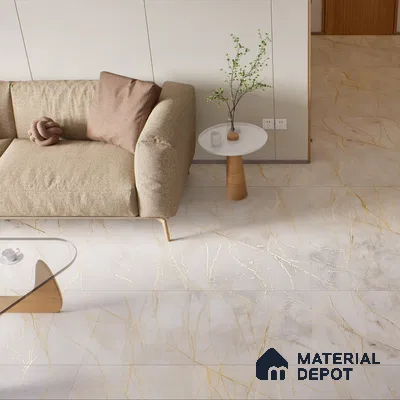Carving Wall & Floor Tile Bever Light | TL 01069 | 4 ft x 2 ft Size | Matte Finish Vitrified Tile - 9 mm Thick | Perfect For Living Room, Bedroom, Bathroom (Sample)