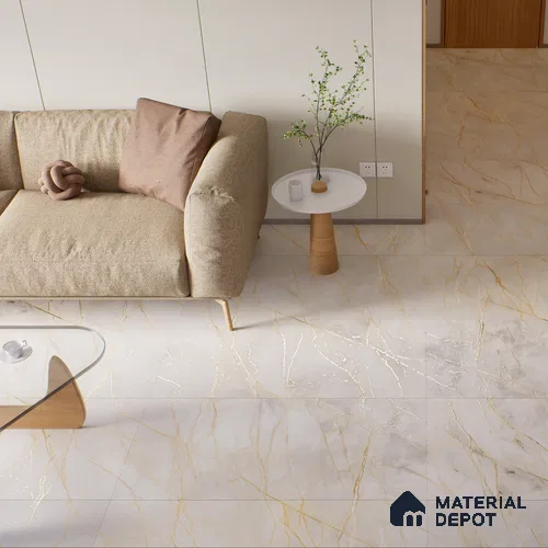 Carving Wall & Floor Tile Bever Light | TL 01069 | 4 ft x 2 ft Size | Matte Finish Vitrified Tile - 9 mm Thick | Perfect For Living Room, Bedroom, Bathroom