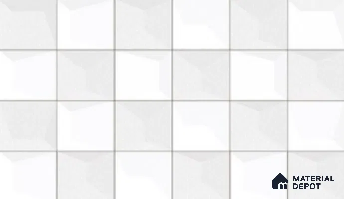 3D Wall Tile TL 04419 White Light 18 x 12 inch Glossy Finish Ceramic Tile - 6 mm