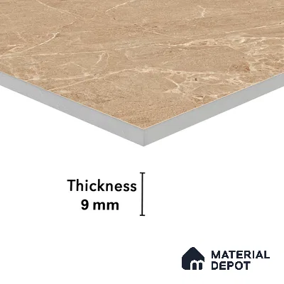 Endless Floor & Wall Vitrified Tile Purity Ivory 4 ft x 2 ft | TL 01075 Glossy Finish - 9 mm | Suitable for Living Room, Bedroom (Sample)