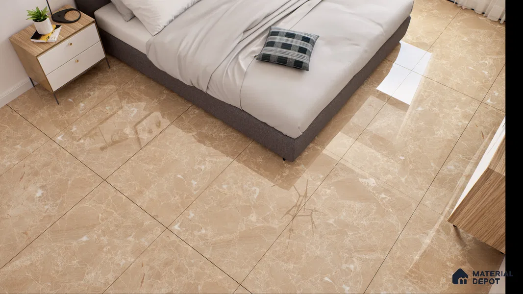 Endless Floor & Wall Vitrified Tile Purity Ivory 4 ft x 2 ft | TL 01075 Glossy Finish - 9 mm | Suitable for Living Room, Bedroom (Sample)