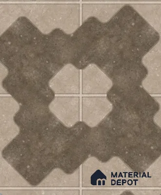 Parking Floor Tile TL 03387 F Puzzle Forest 16 x 16 inch Matte Finish Anti Slip Vitrified Tile - 12 mm | Pattern Alignment May Vary | 2-3 mm Spacer is Mandatory