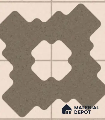 TL 03387 J Puzzle Seafoom 400 x 400 mm Matte Finish Anti Slip Vitrified Parking Floor Tile - 12 mm | Pattern Alignment May Vary | 2-3 mm Spacer is Mandatory