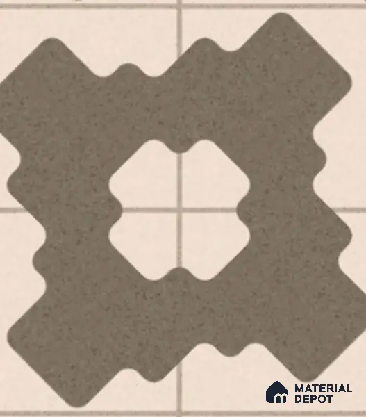TL 03387 J Puzzle Seafoom 400 x 400 mm Matte Finish Anti Slip Vitrified Parking Floor Tile - 12 mm | Pattern Alignment May Vary | 2-3 mm Spacer is Mandatory