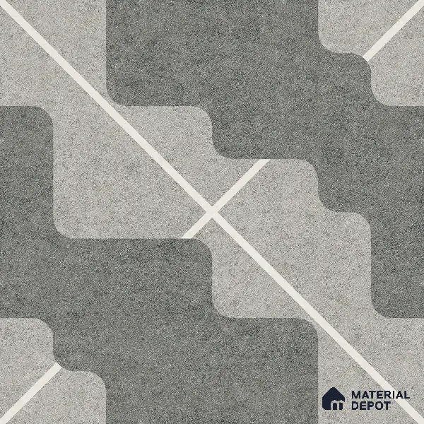 Parking Floor Tile TL 03387 K Puzzle Charcoal 16 x 16 inch Anti Slip Matte Finish Heavy Duty Vitrified Tile - 12 mm | Suitable For Garage, Driveway, Terrace | Pattern Alignment May Vary | 2-3 mm Spacer is Mandatory