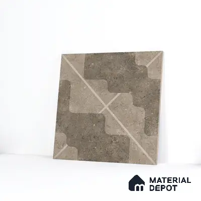 Parking Floor Tile TL 03387 A Puzzle Dust 16 x 16 inch Anti Slip Matte Finish Heavy Duty Vitrified Tile - 12 mm | Suitable For Garage, Driveway, Terrace | Pattern Alignment May Vary | 2-3 mm Spacer is Mandatory
