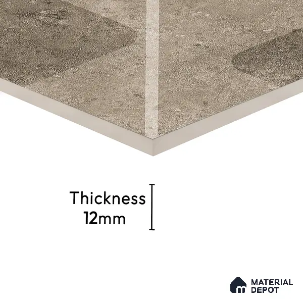 Parking Floor Tile TL 03387 A Puzzle Dust 16 x 16 inch Anti Slip Matte Finish Heavy Duty Vitrified Tile - 12 mm | Suitable For Garage, Driveway, Terrace | Pattern Alignment May Vary | 2-3 mm Spacer is Mandatory