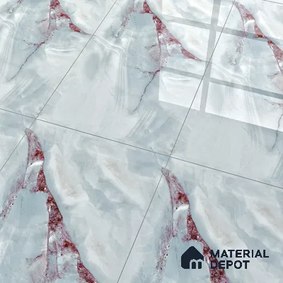 Endless Wall & Floor Vitrified Tile Red Brussa 4 ft x 2 ft | TL 05634 High Gloss Finish - 9 mm | Suitable for Living Room, Bedroom