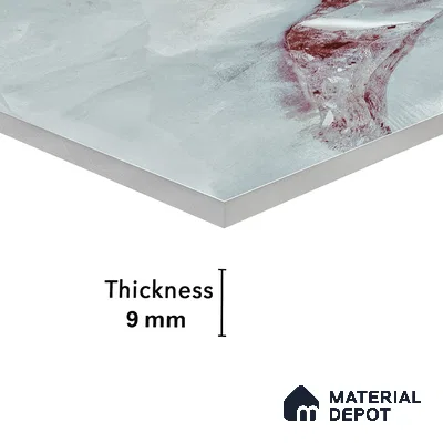 Endless Wall & Floor Vitrified Tile Red Brussa 4 ft x 2 ft | TL 05634 High Gloss Finish - 9 mm | Suitable for Living Room, Bedroom