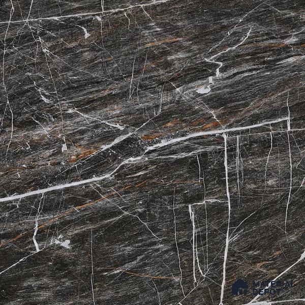 Endless Floor & Wall Vitrified Tile Sable Black 4 ft x 2 ft | TL 01088 Glossy Finish - 9 mm | Suitable for Living Room, Bedroom