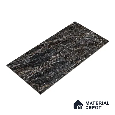 Endless Floor & Wall Vitrified Tile Sable Black 4 ft x 2 ft | TL 01088 Glossy Finish - 9 mm | Suitable for Living Room, Bedroom