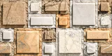 Elevation Wall Tile TL 00086 A Sandy Brown 2 ft x 1 ft Punch Matte Finish Vitrified Tile - 9 mm | Suitable For Feature Wall, Boundary Wall, Balcony, Outdoor | Image 02
