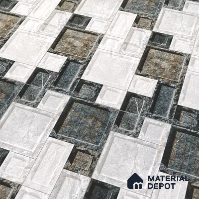 Elevation Wall Tile TL 00086 B Nero Grey 2 ft x 1 ft Punch Matte Finish Vitrified Tile - 9 mm | Suitable For Feature Wall, Boundary Wall, Balcony, Outdoor (Sample)