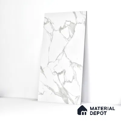 Endless Floor & Wall Vitrified Tile Silken White 4 ft x 2 ft | TL 01184 Glossy Finish - 9 mm | Suitable for Living Room, Bedroom (Sample)