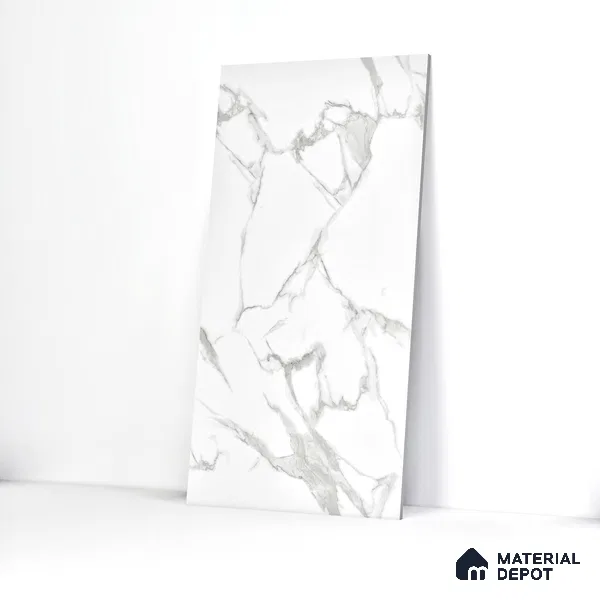 Endless Floor & Wall Vitrified Tile Silken White 4 ft x 2 ft | TL 01184 Glossy Finish - 9 mm | Suitable for Living Room, Bedroom (Sample)