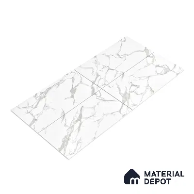 Endless Floor & Wall Vitrified Tile Silken White 4 ft x 2 ft | TL 01184 Glossy Finish - 9 mm | Suitable for Living Room, Bedroom (Sample)