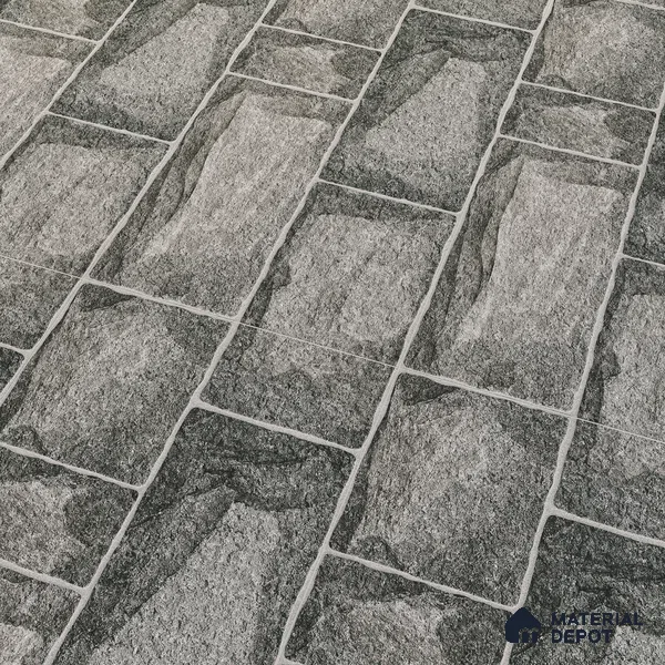 Elevation Wall Tile TL 00067 A Slate Black 2 ft x 1 ft Punch Matte Finish Vitrified Tile - 9 mm | Suitable For Feature Wall, Boundary Wall, Balcony, Outdoor (Sample)