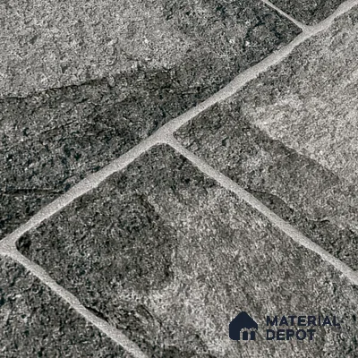 Elevation Wall Tile TL 00067 A Slate Black 2 ft x 1 ft Punch Matte Finish Vitrified Tile - 9 mm | Suitable For Feature Wall, Boundary Wall, Balcony, Outdoor (Sample)