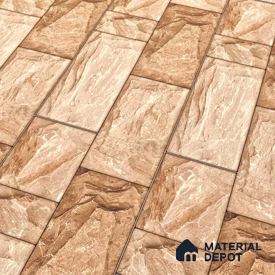 Elevation Wall Tile TL 00067 B Coffee Beige 2 ft x 1 ft Punch Matte Finish Vitrified Tile - 9 mm | Suitable For Feature Wall, Boundary Wall, Balcony, Outdoor (Sample)
