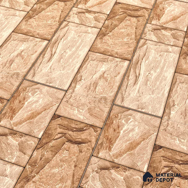 Elevation Wall Tile TL 00067 B Coffee Beige 2 ft x 1 ft Punch Matte Finish Vitrified Tile - 9 mm | Suitable For Feature Wall, Boundary Wall, Balcony, Outdoor (Sample)