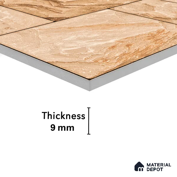 Elevation Wall Tile TL 00067 B Coffee Beige 2 ft x 1 ft Punch Matte Finish Vitrified Tile - 9 mm | Suitable For Feature Wall, Boundary Wall, Balcony, Outdoor (Sample)