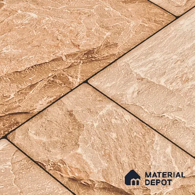 Elevation Wall Tile TL 00067 B Coffee Beige 2 ft x 1 ft Punch Matte Finish Vitrified Tile - 9 mm | Suitable For Feature Wall, Boundary Wall, Balcony, Outdoor (Sample)
